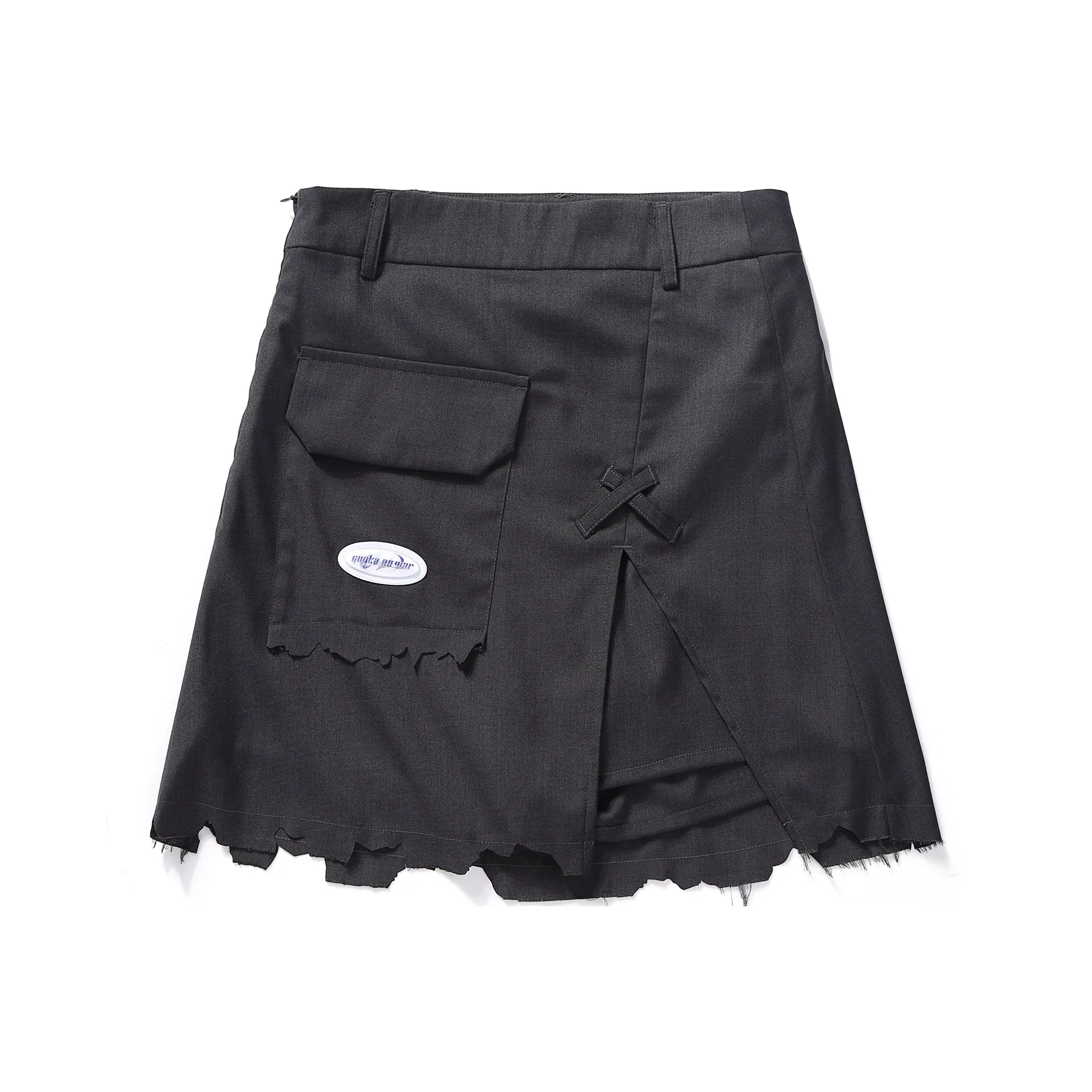 Guuka Hero Повседневные короткие юбки Женские Темно-серый