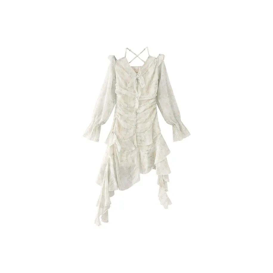 PAZZO Long Sleeved Dress Women's Light Green