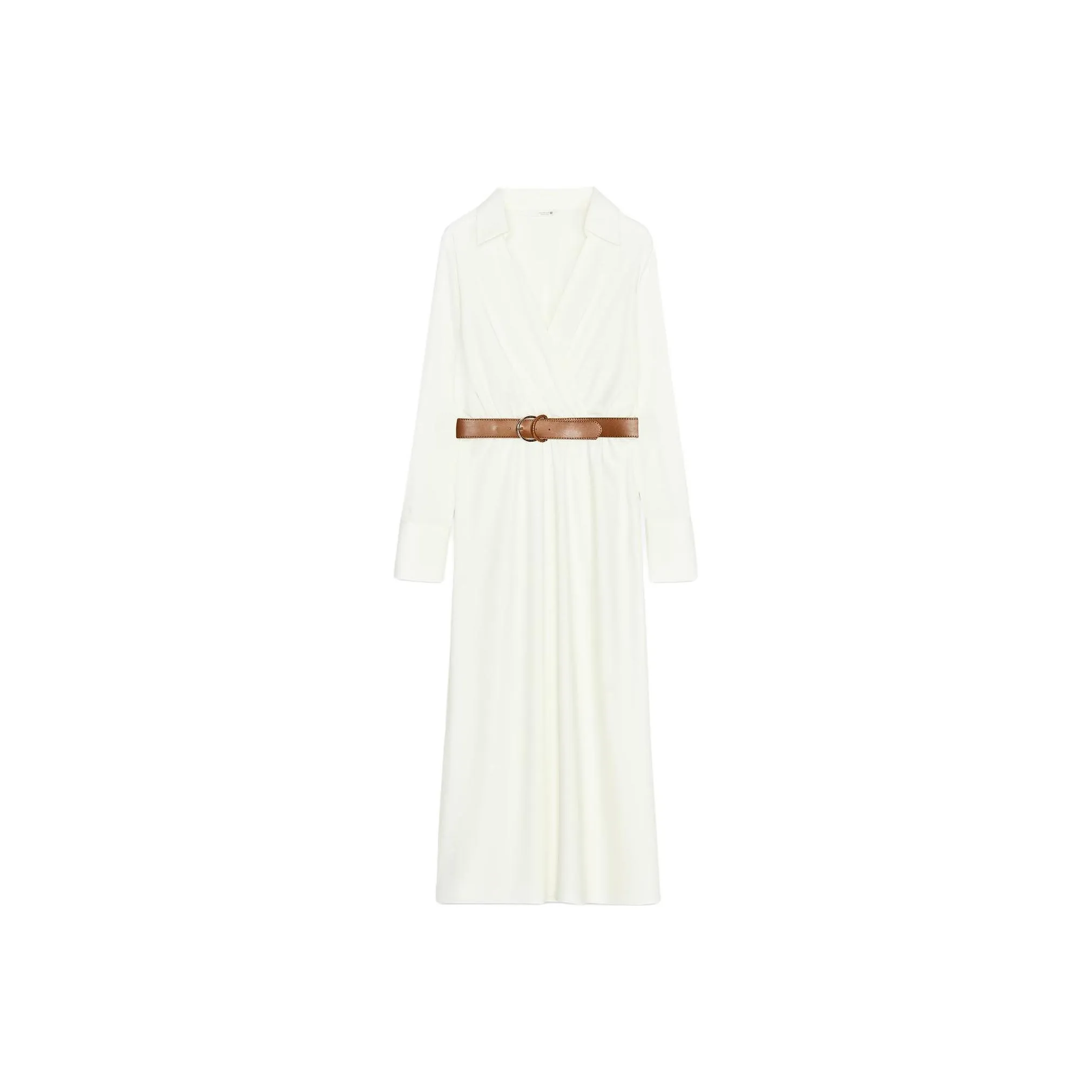 ZARA Long Sleeved Dress Women's Raw White