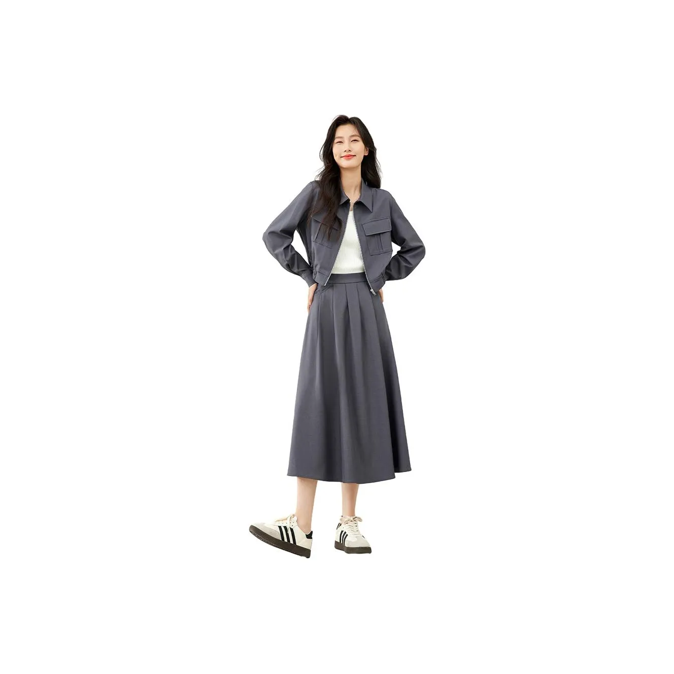 VIMLY Two Piece Skirt Sets Women's