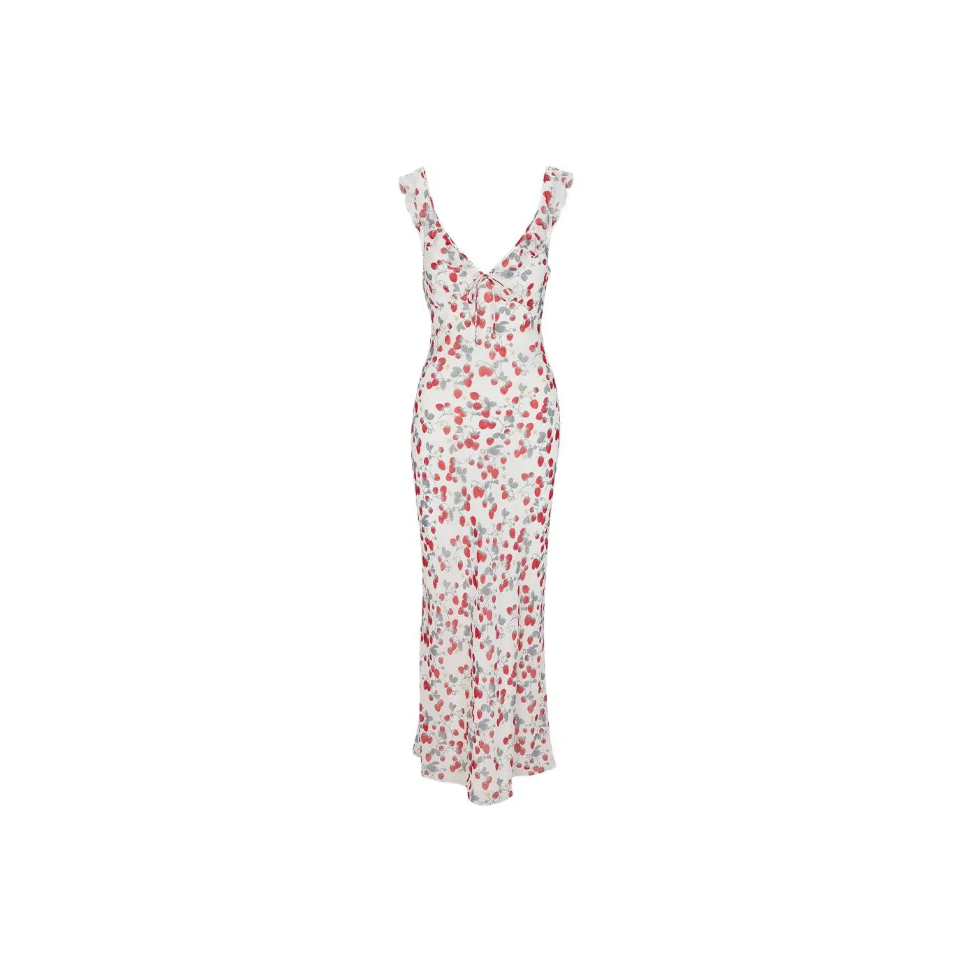 Realisation Par SS25 The Heidi Slip Dress Women's Fraise Frise Strawberry