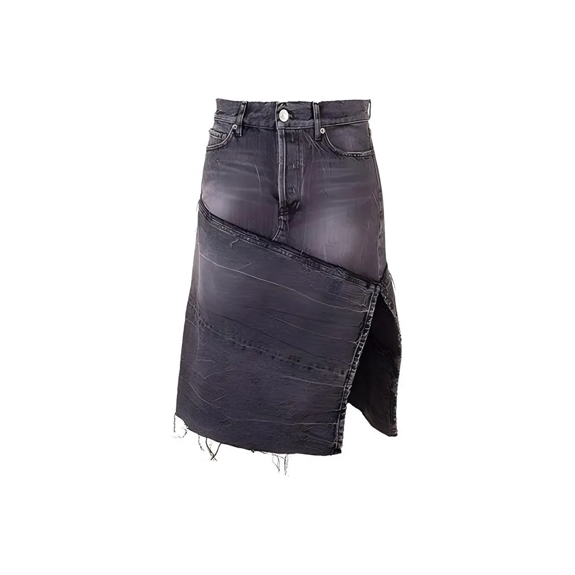 Balenciaga SS21 Denim Midi Dress Women's Gray