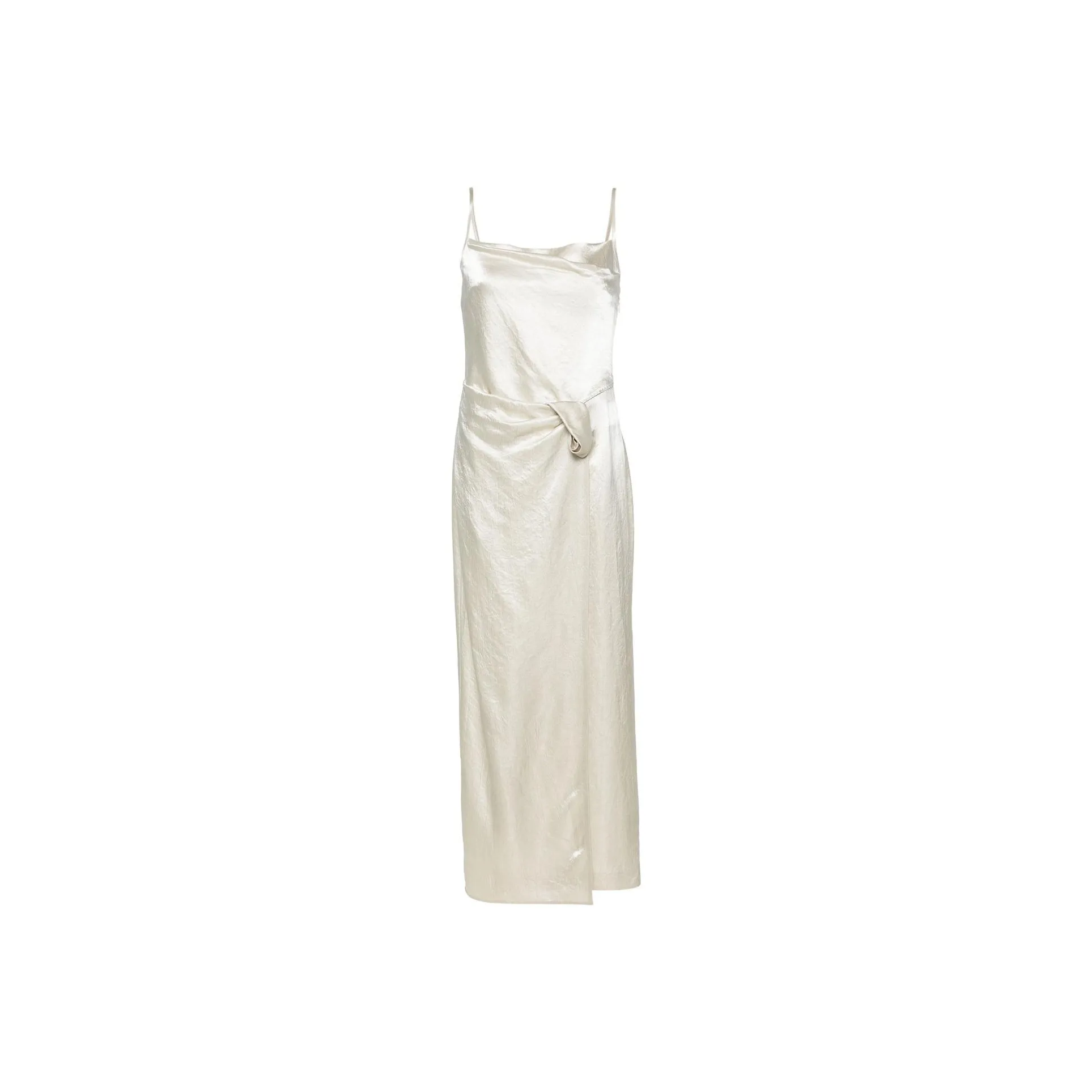 NANUSHKA Ruched detailing Satin Midi Dress