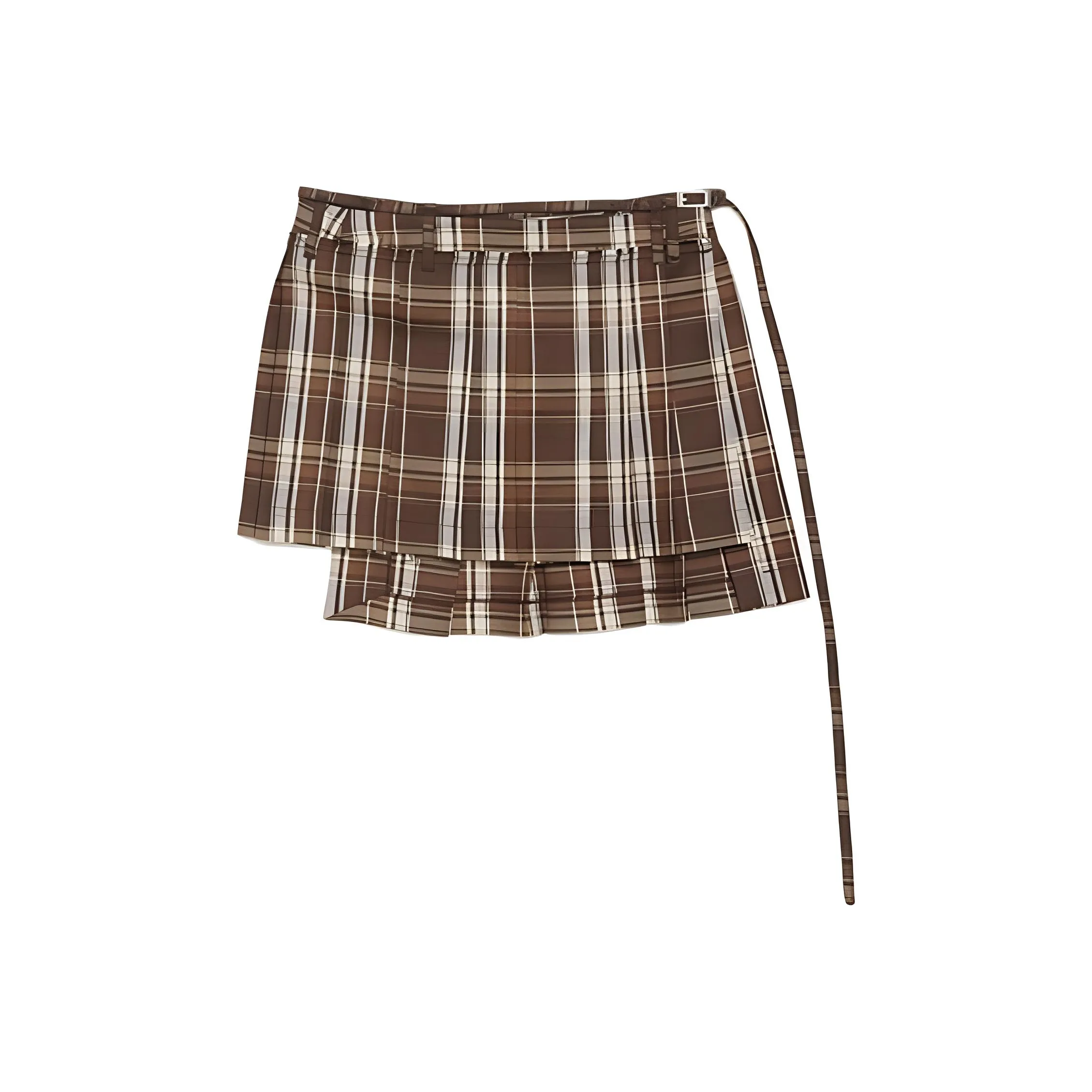 ACNE STUDIOS SS24 Повседневные короткие юбки Женские Коричневый бежевый