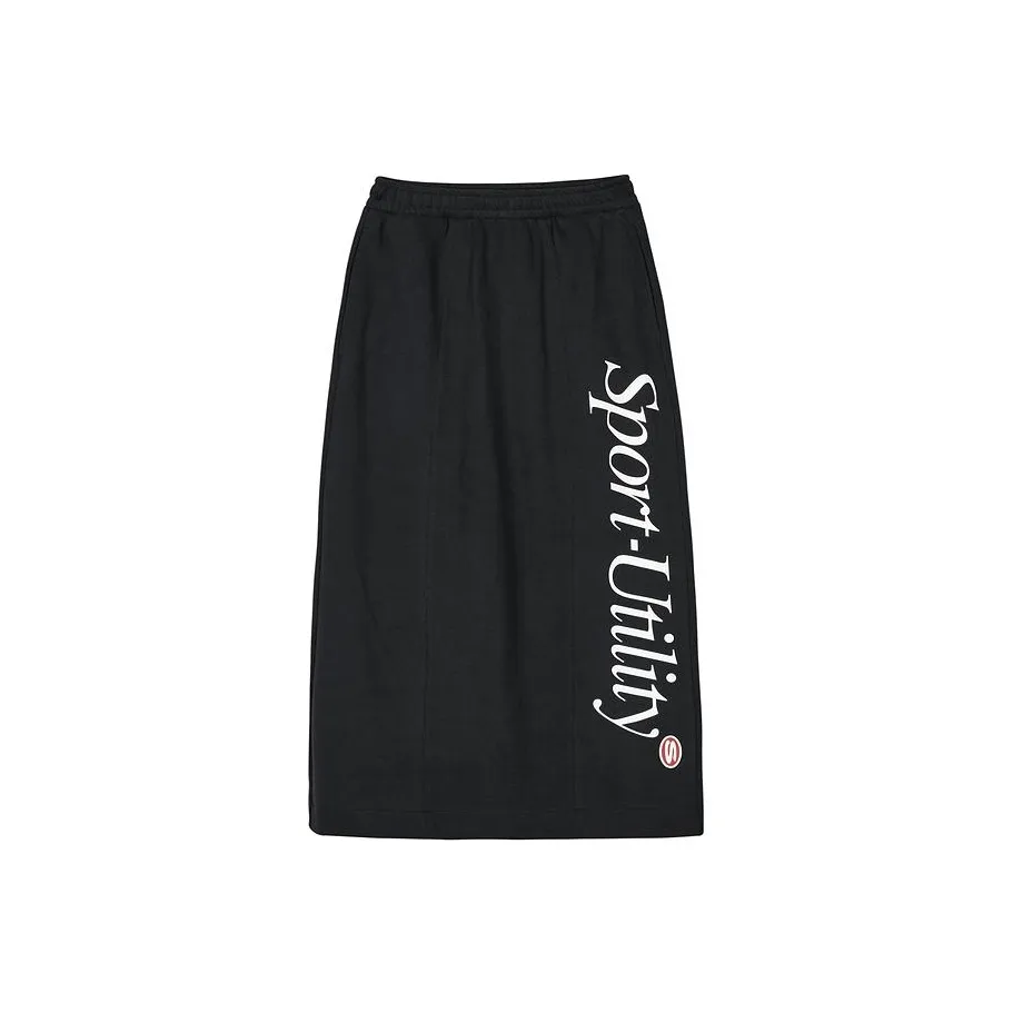 Skechers Colorful Повседневный Длинный Юбка Женские Угольно-черный