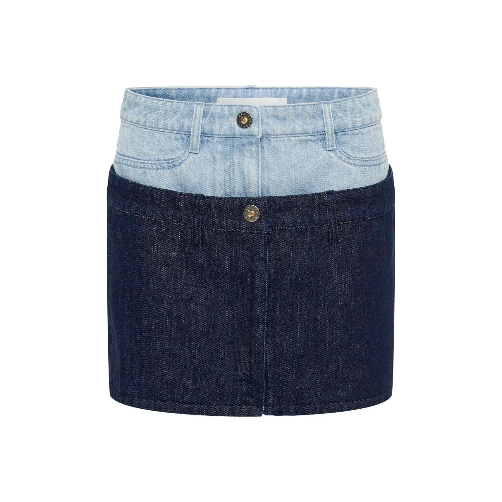 DION LEE Double layer Denim Miniskirt