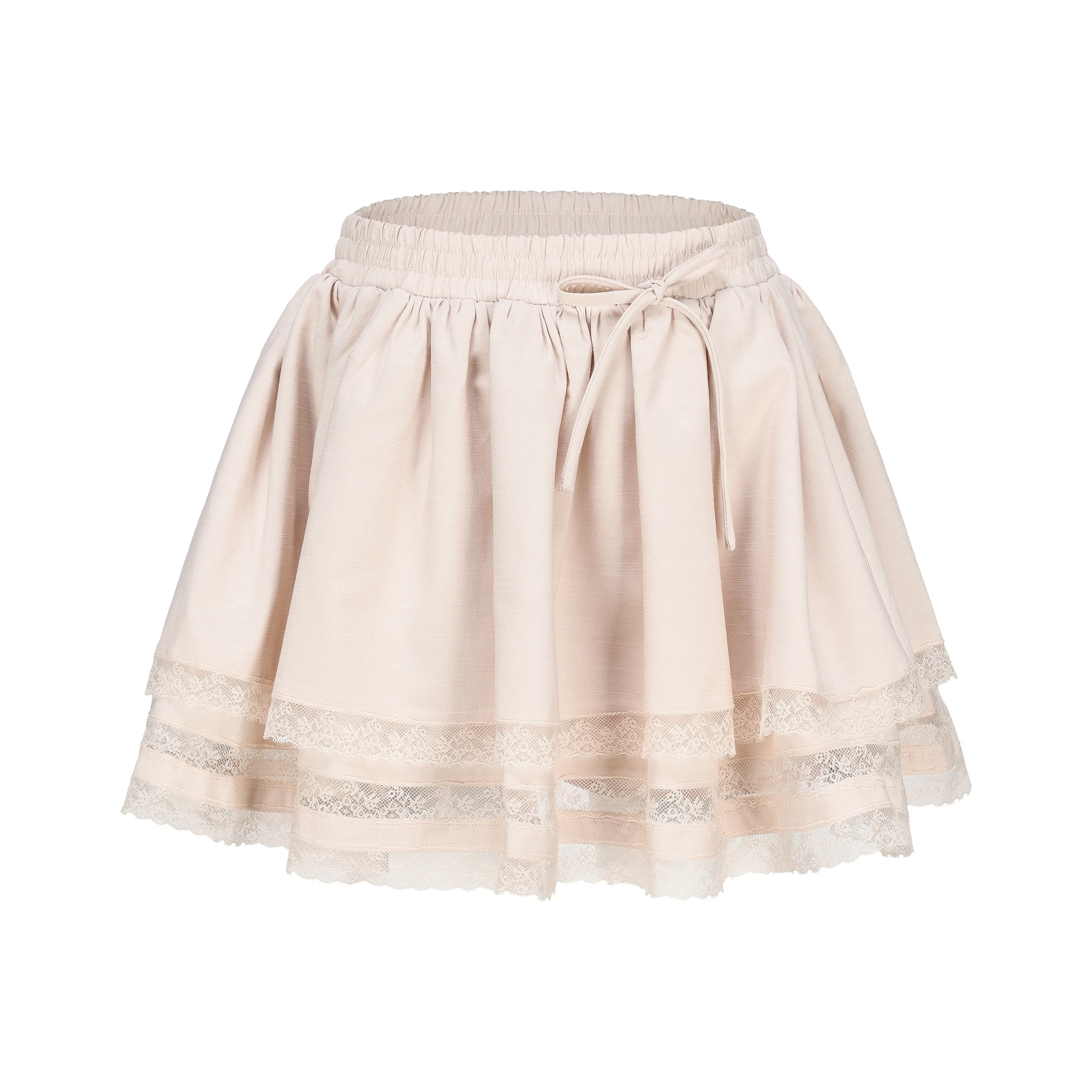 CHIWAWAMEME Повседневные короткие юбки Женские Шампанское