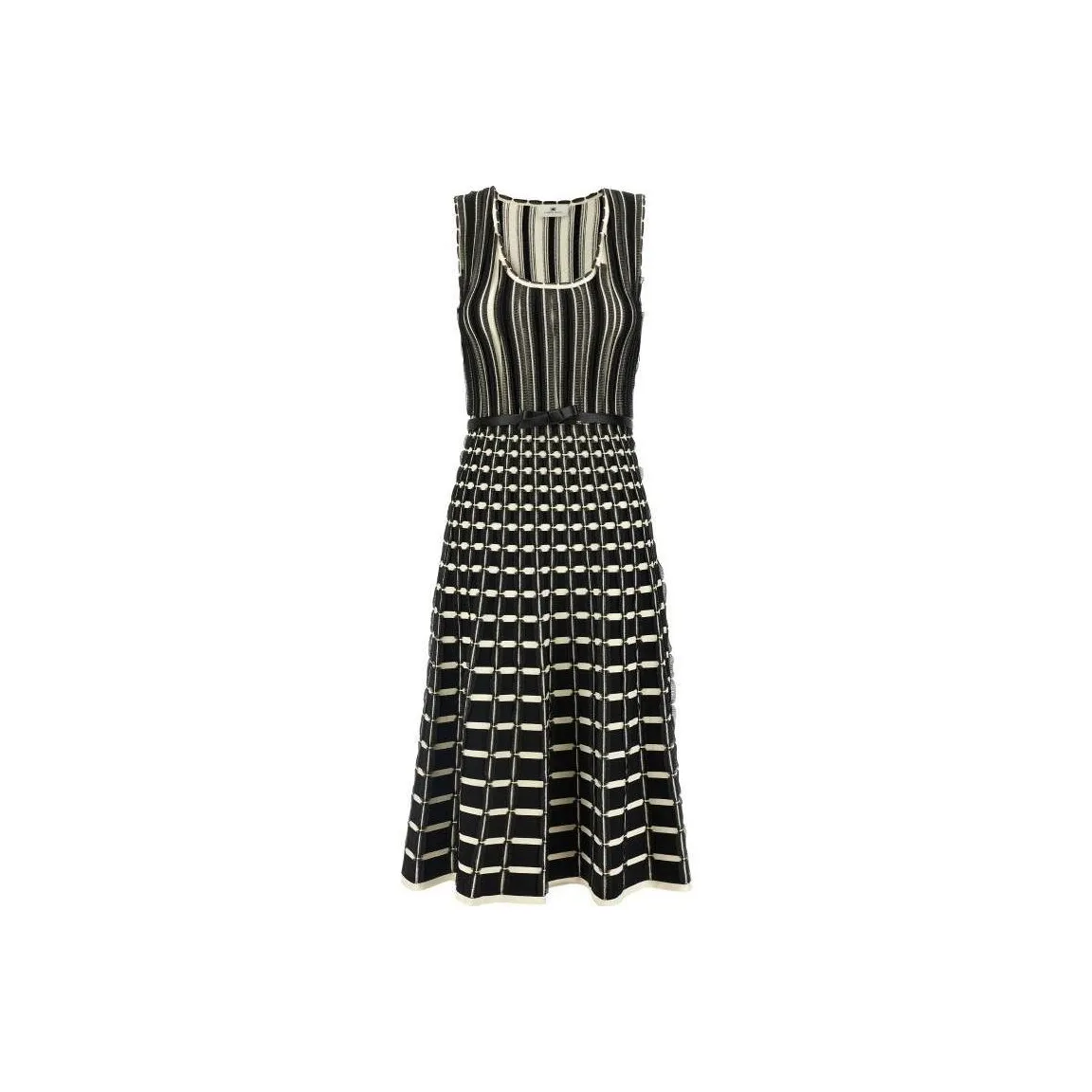 Elisabetta Franchi Micro Ruffles Midi Dress