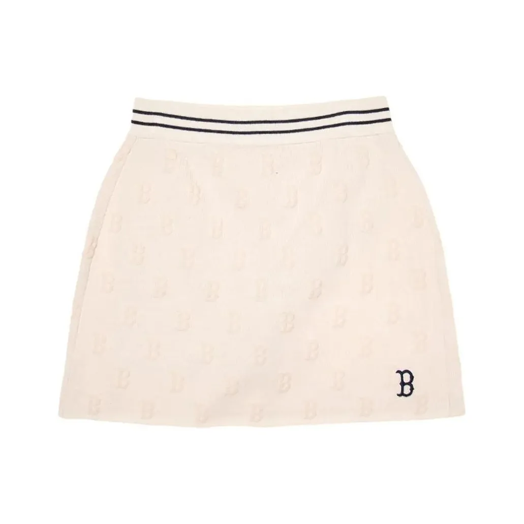 MLB Повседневные короткие юбки женские кремовые