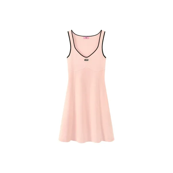 CHUU Без рукавов Платье Женское Светло-Розовое