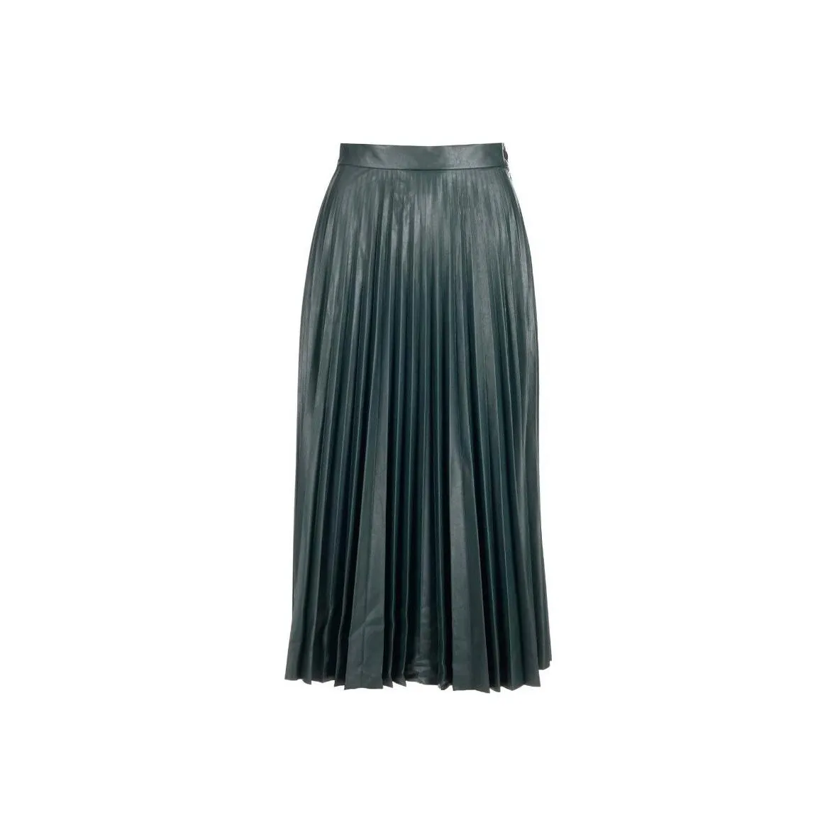 MM6 Maison Margiela Faux leather Pleated Midi Skirt