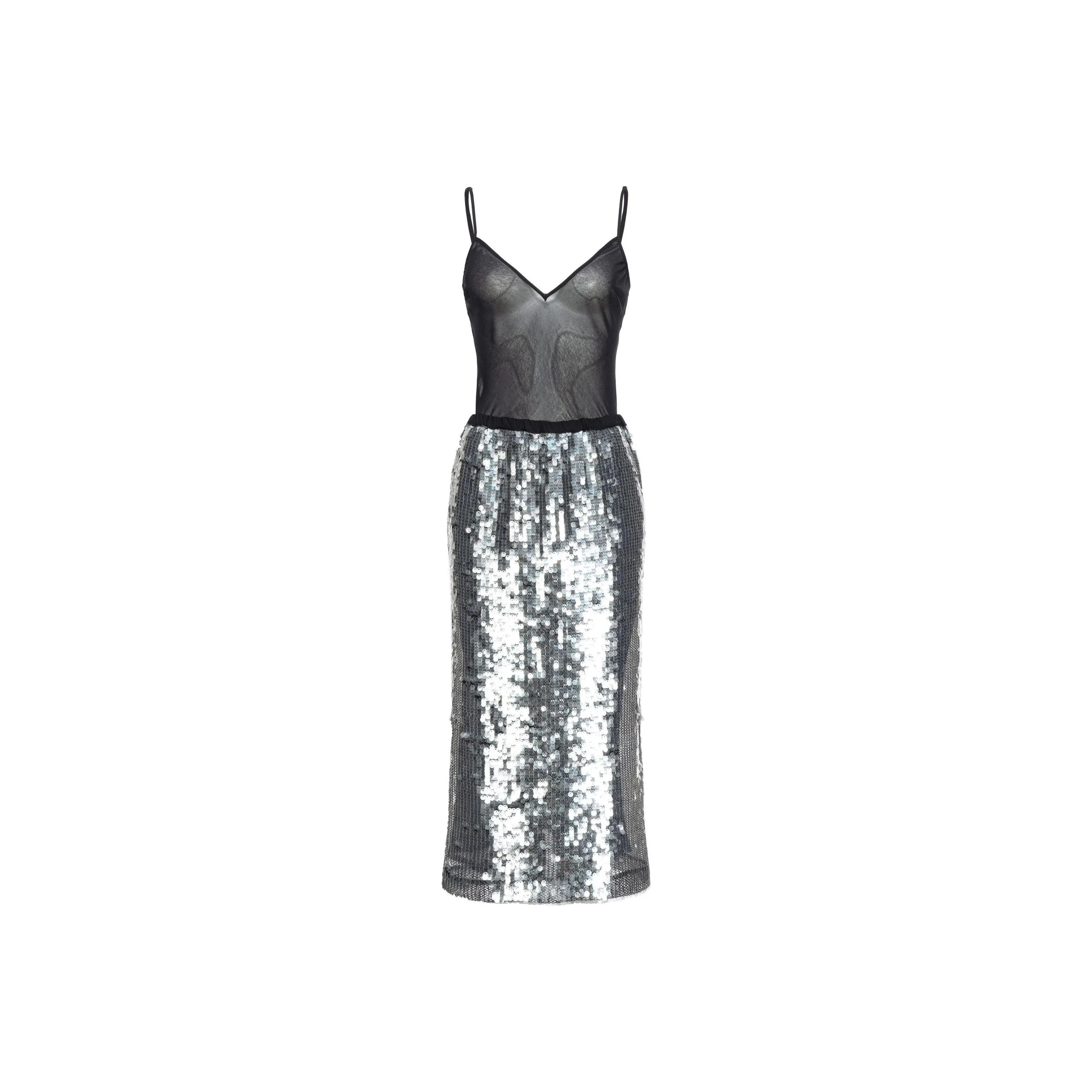 PINKO Layered Semi sheer Sequin embellished Dress