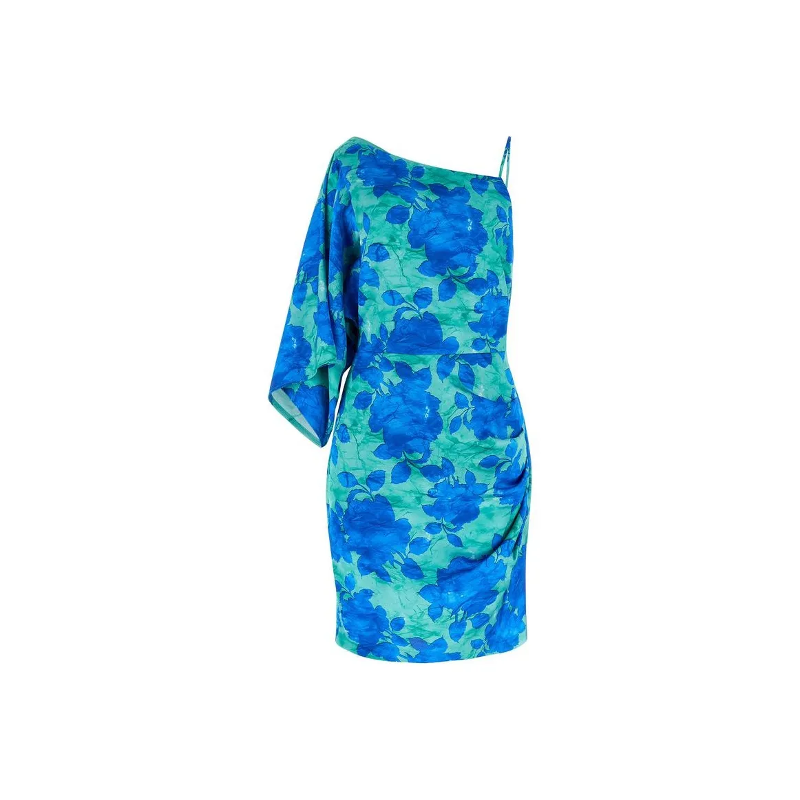 GUESS Long Sleeved Dress Women's Royal Blue Multicolor
