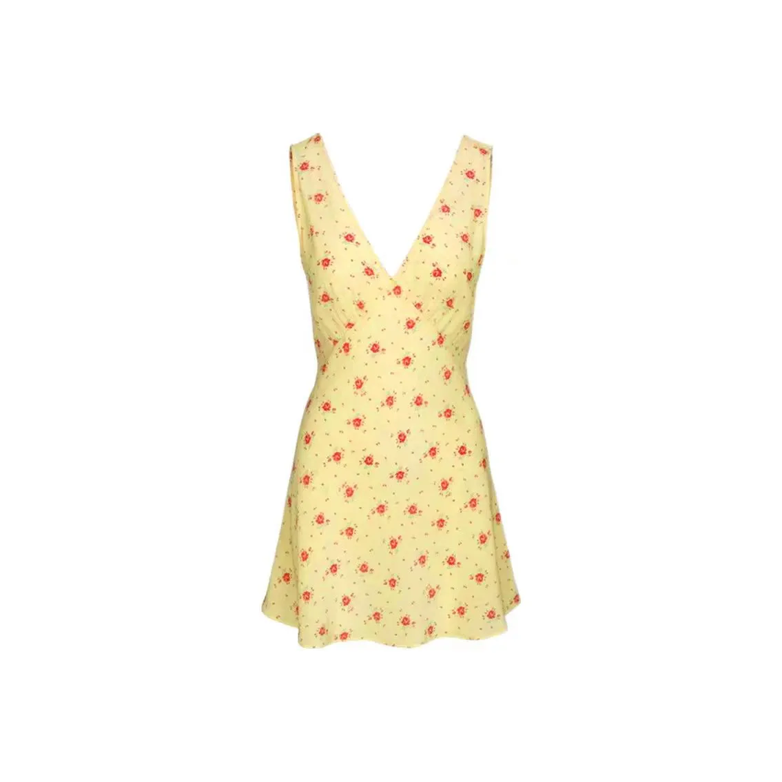 KYKW Без рукавов Платье Женское Желтое