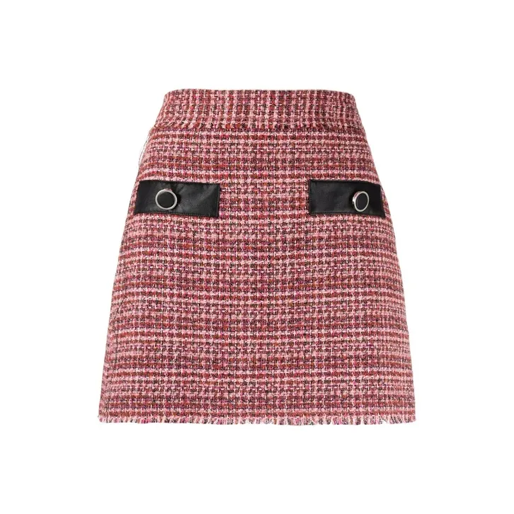 PINKO Кожаные короткие юбки Женские Red