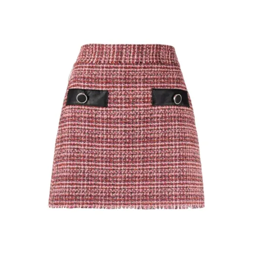 PINKO Красный Женские Кожаные Короткие Юбки