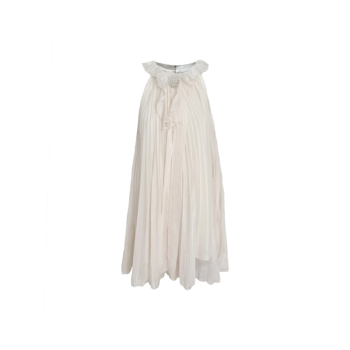 CPAURA Без рукавов Платье Женское Экрю