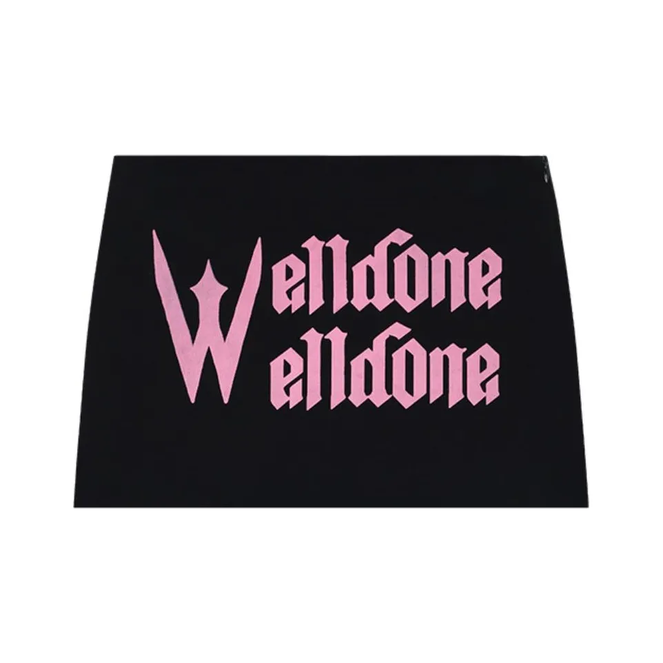 WE11DONE SS24 Повседневная короткая юбка женская черная