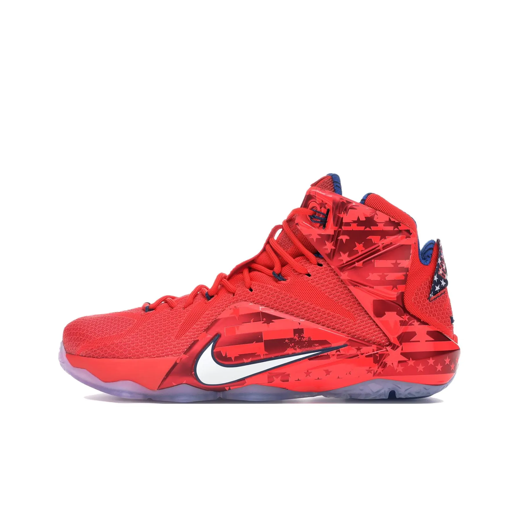 nike Lebron 12 Slip-resistant Abrasion-resistant MID Баскетбольные кроссовки Unisex Red