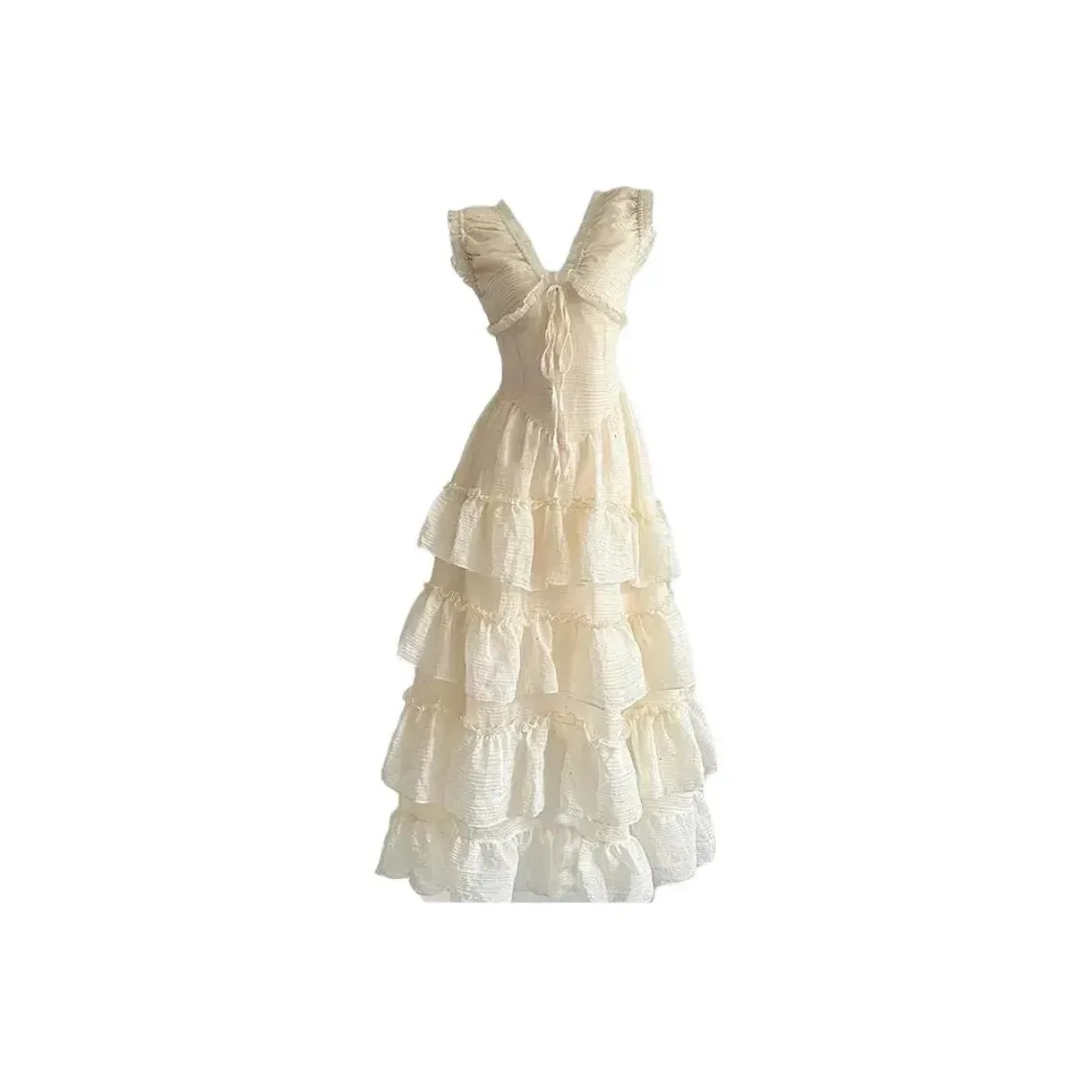 MISTVB Без рукавов Платье Женское Светло-желтое