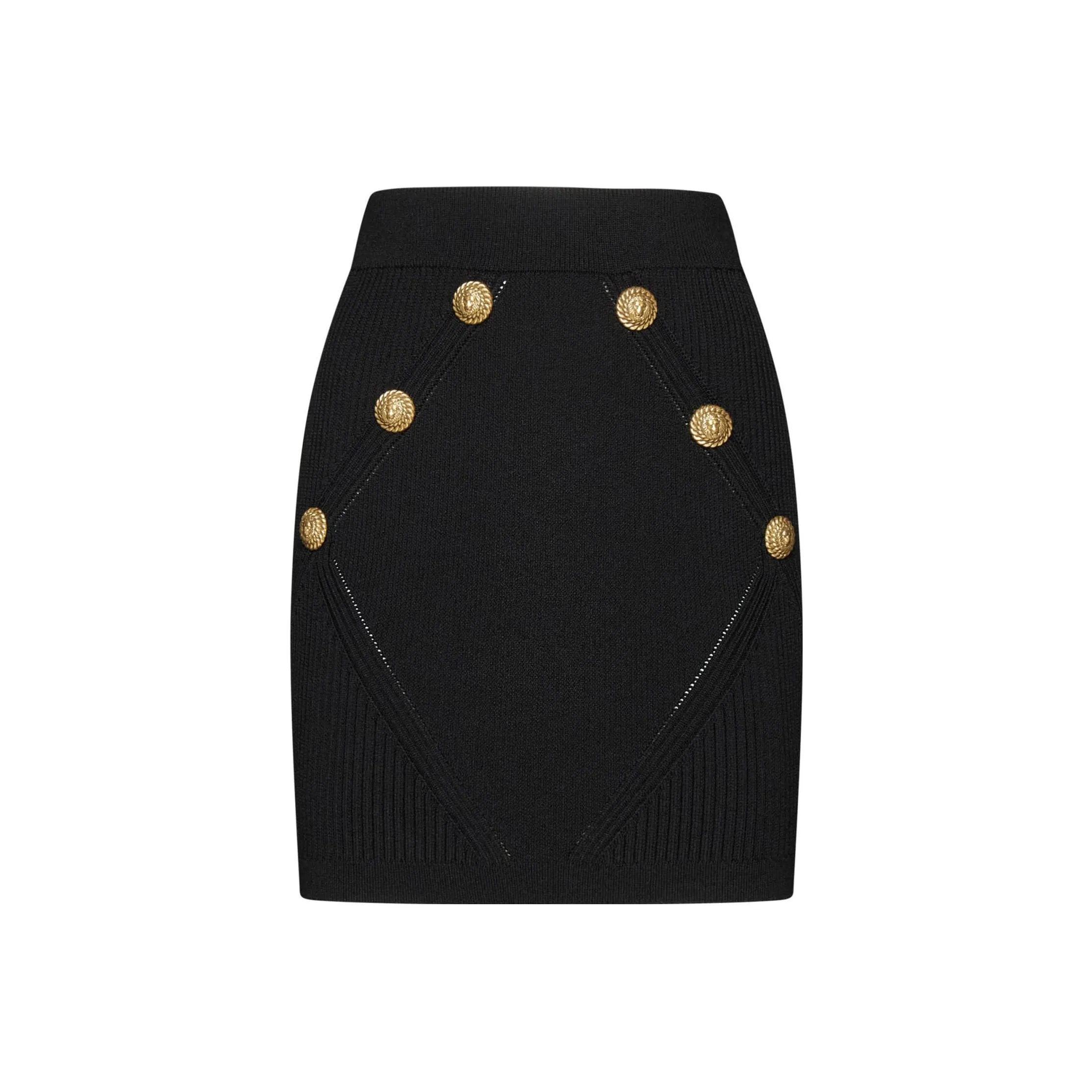 BALMAIN Button Detailed Mini Knitted Skirt