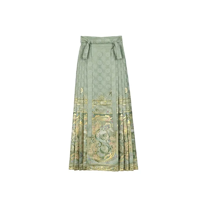 SNBL Повседневный Длинный Юбка Женские Зеленый