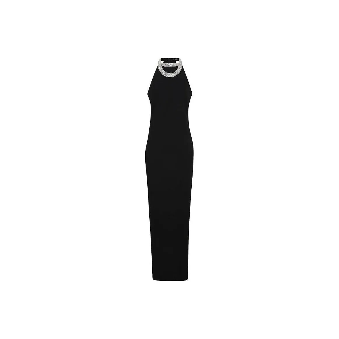 BALMAIN Halterneck Embellished Neck Long Dress
