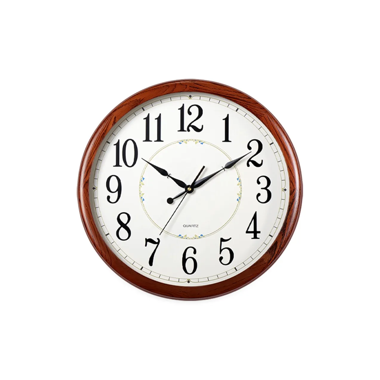 HENSE Массивная древесина Большая настенная часы Большой циферблат Числа Дом Настенные часы Белый циферблат Унисекс Кварцевый механизм Часы HW180