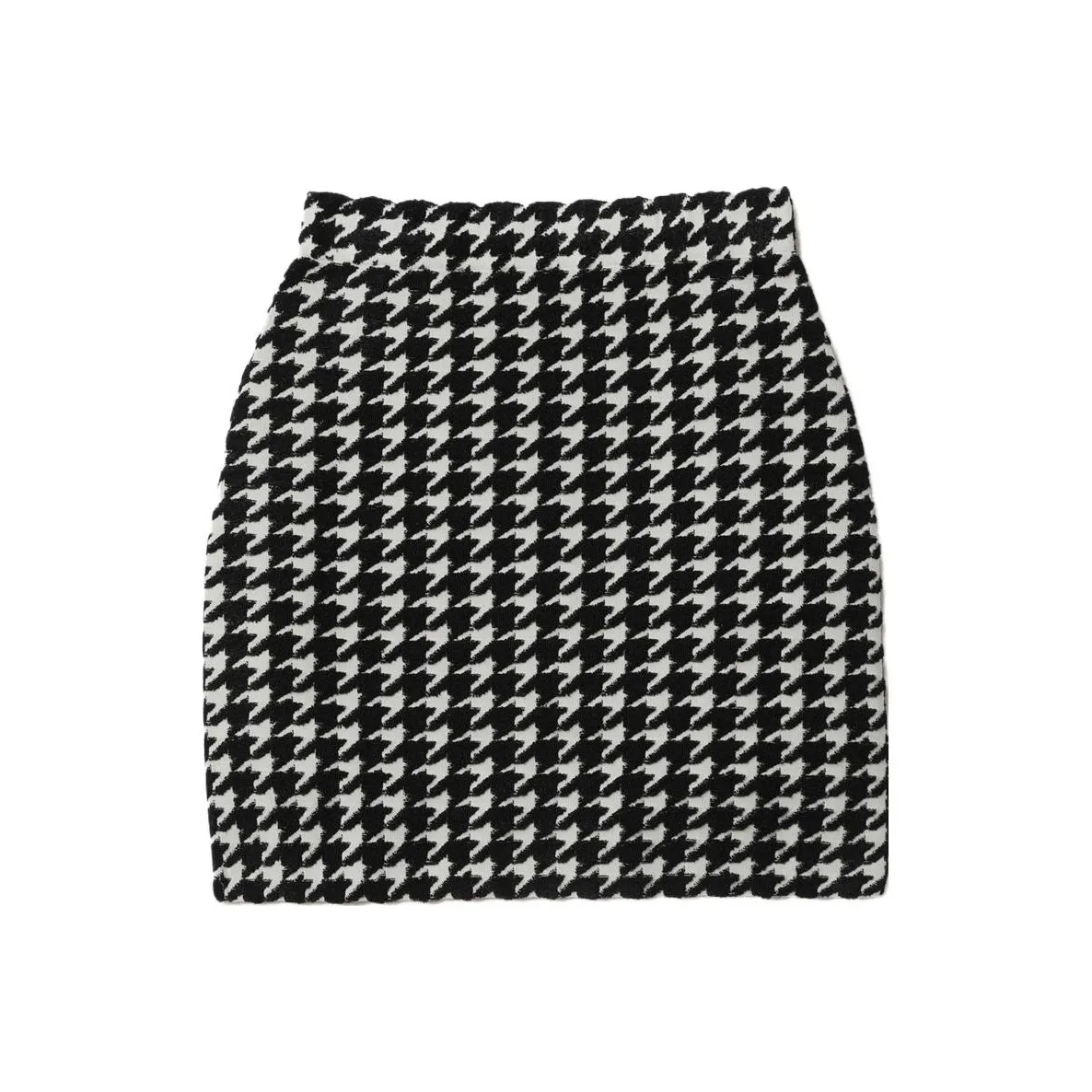 Burberry Houndstooth Pattern Knitted Mini Skirt