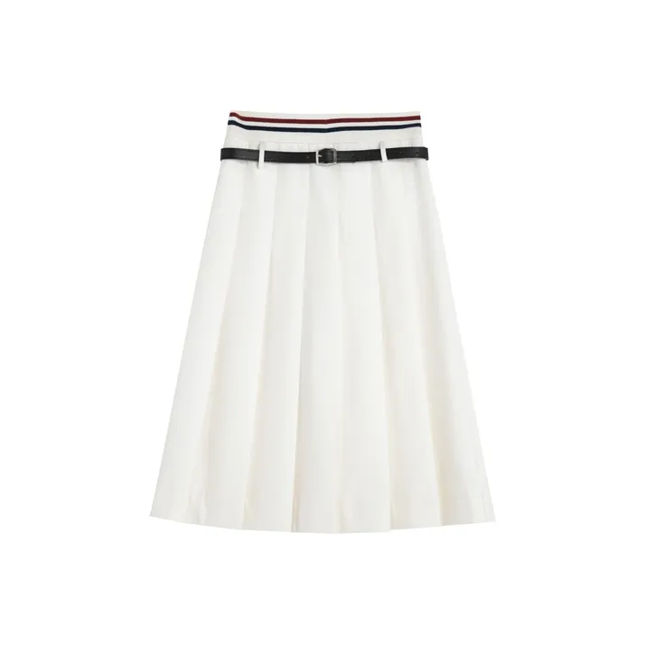 SNBL Повседневный Длинный Юбка Женская Белая