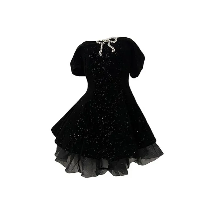 SISC Без рукавов Платье Женское Черное