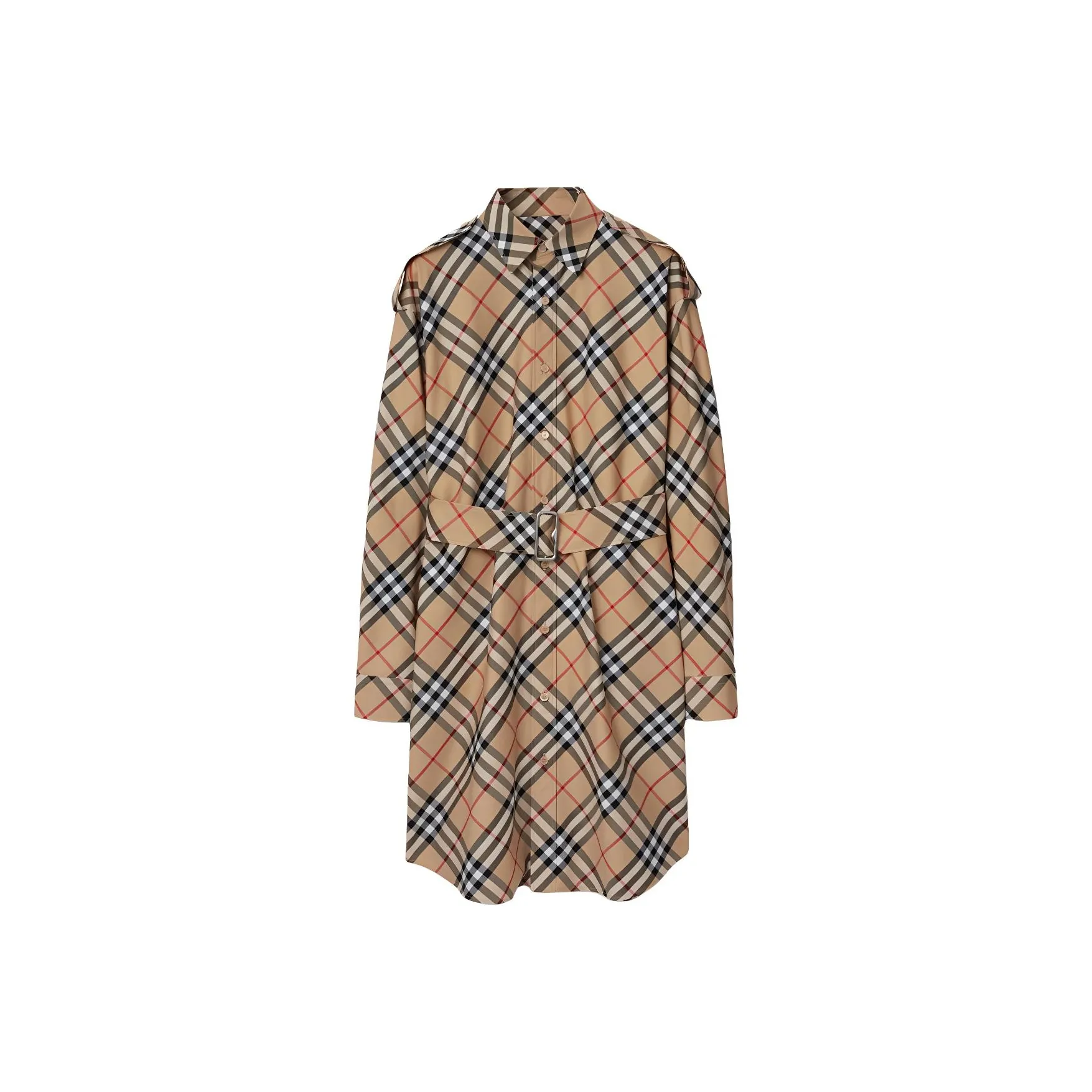 Burberry Vintage Check Belted Shirt Dress