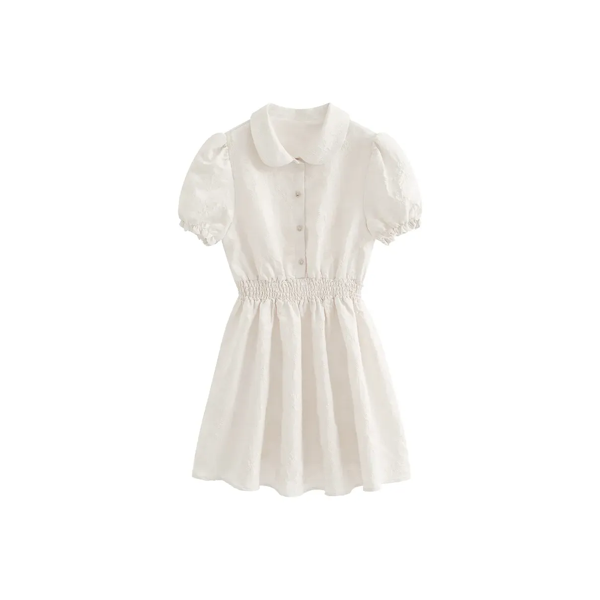 ZUKIZUKI Короткое платье с короткими рукавами женское белое