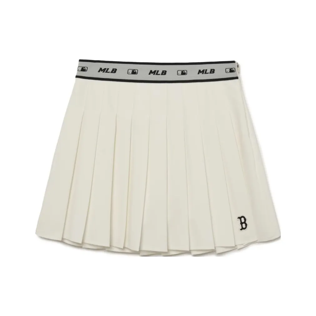 MLB Повседневные короткие юбки женские сливочного цвета