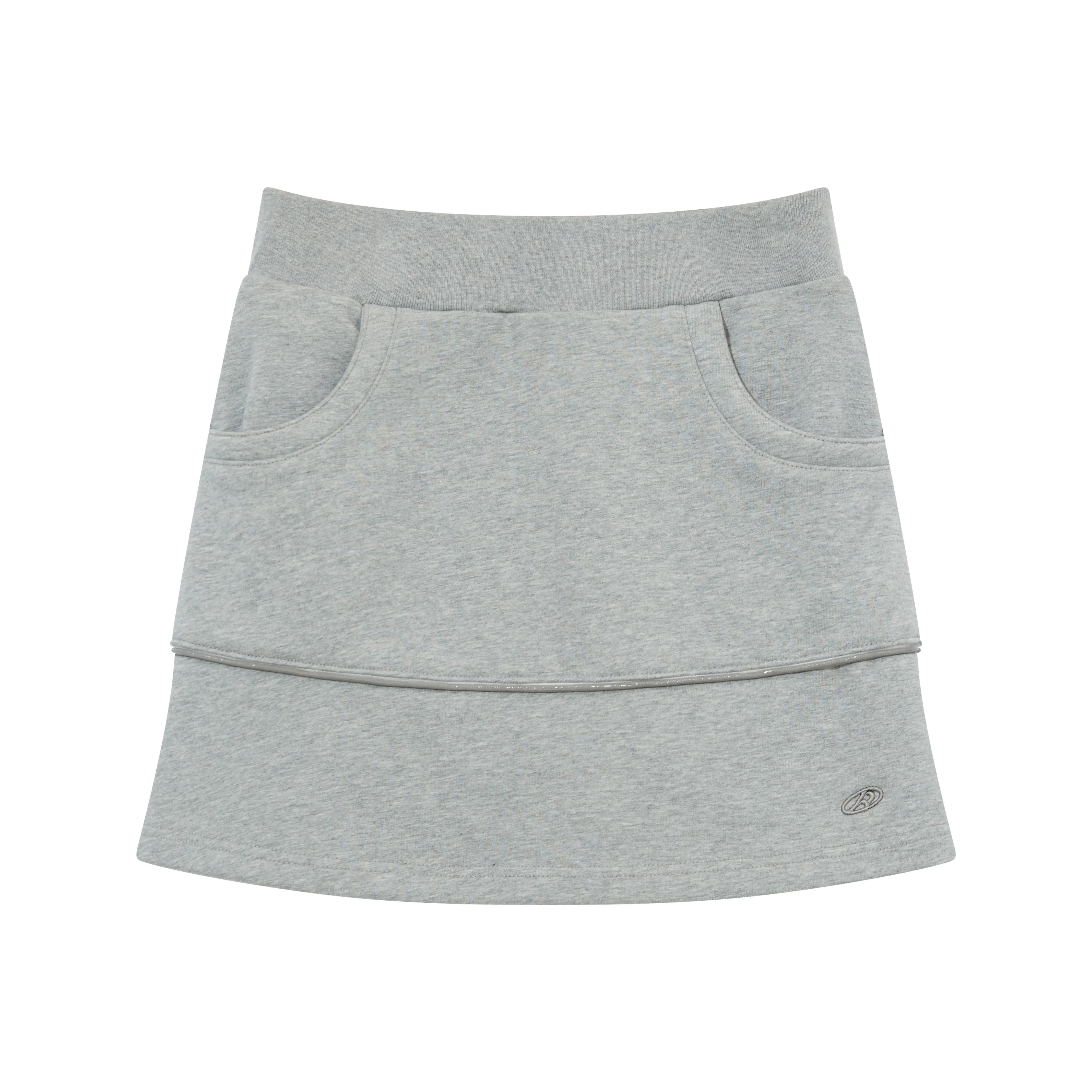 RUNTOTHEFUTURE Светло-серый Женские Повседневные Короткие Юбки