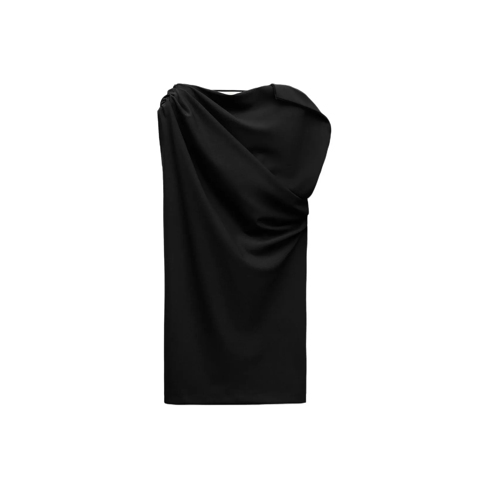 ZARA Без рукавов Платье Женское Черное