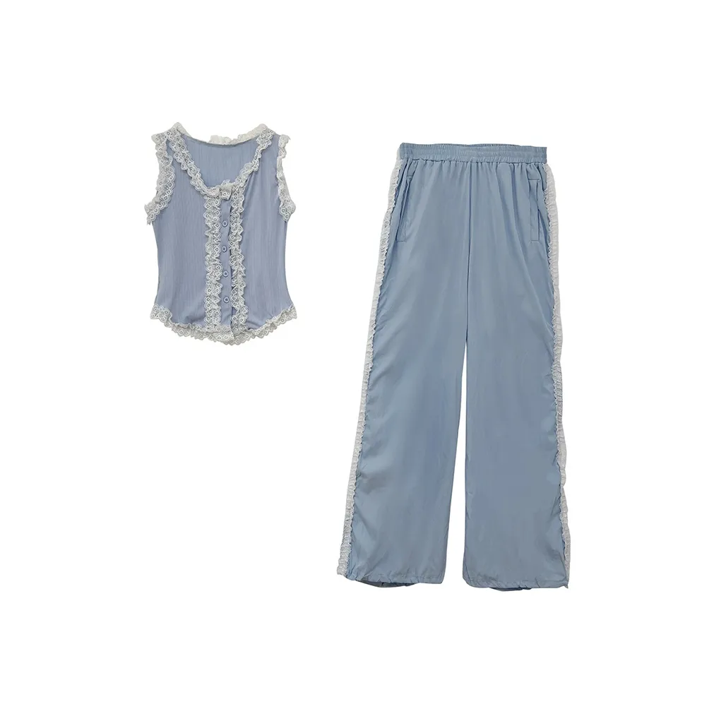 Icicofficial Casual Suit Women's Light Blue