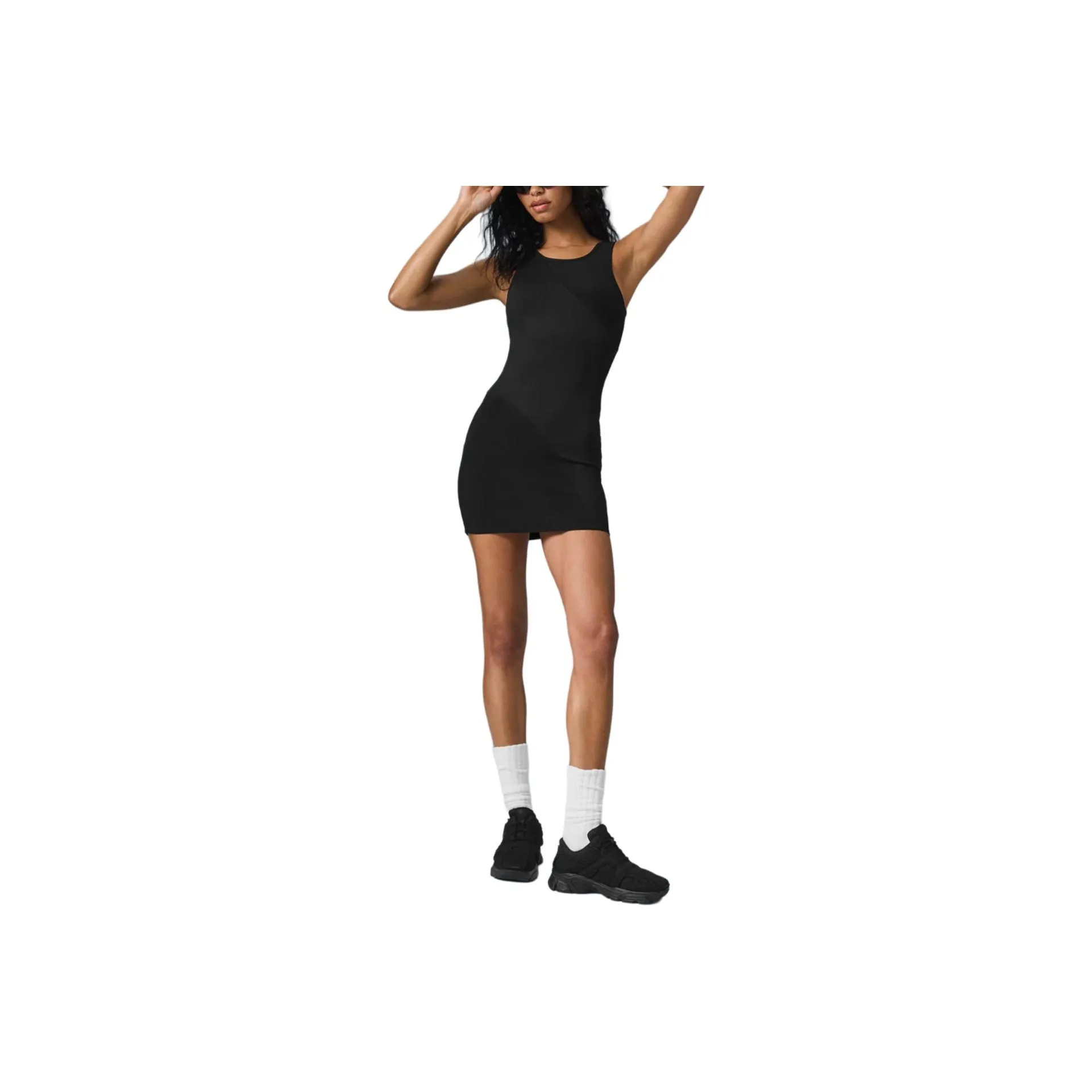 Alo Yoga ALOSOFT SUNBEAM Sleeveless Dress Women's Black