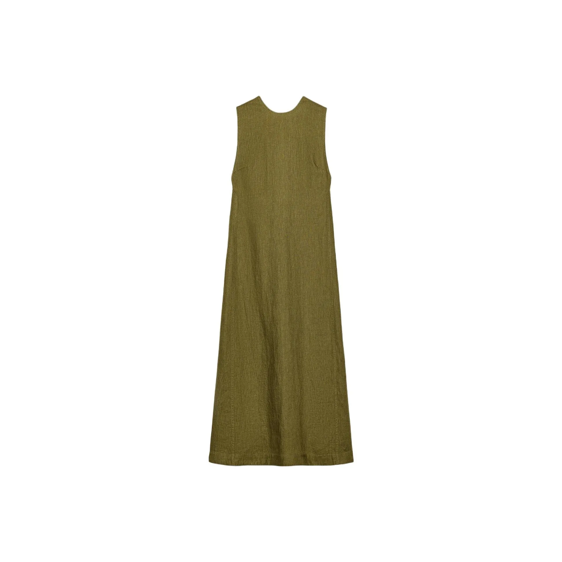 ZARA ZW Series Sleeveless Dress Women's Olive Green