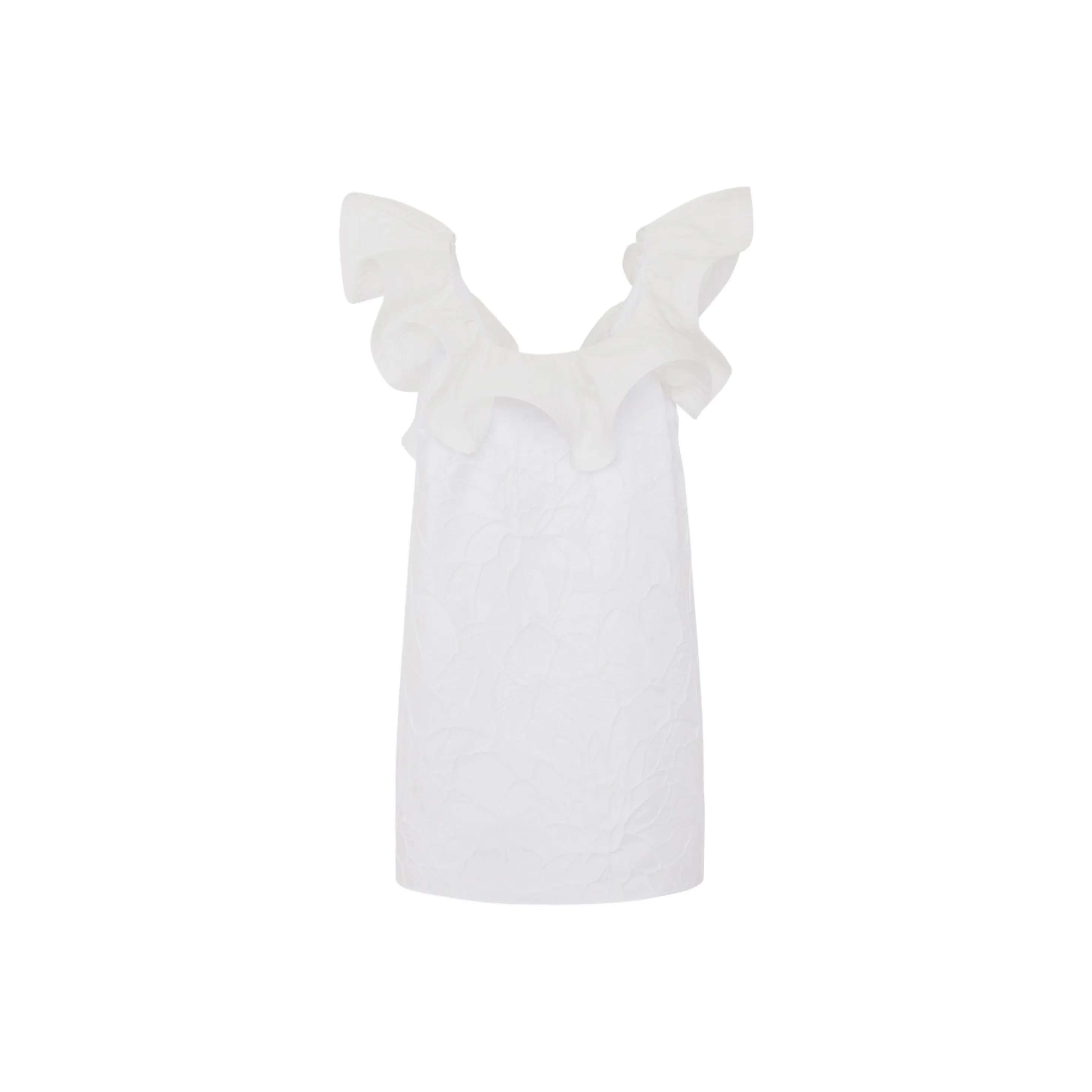 Elisabetta Franchi Ruffled Floral Jacquard Dress