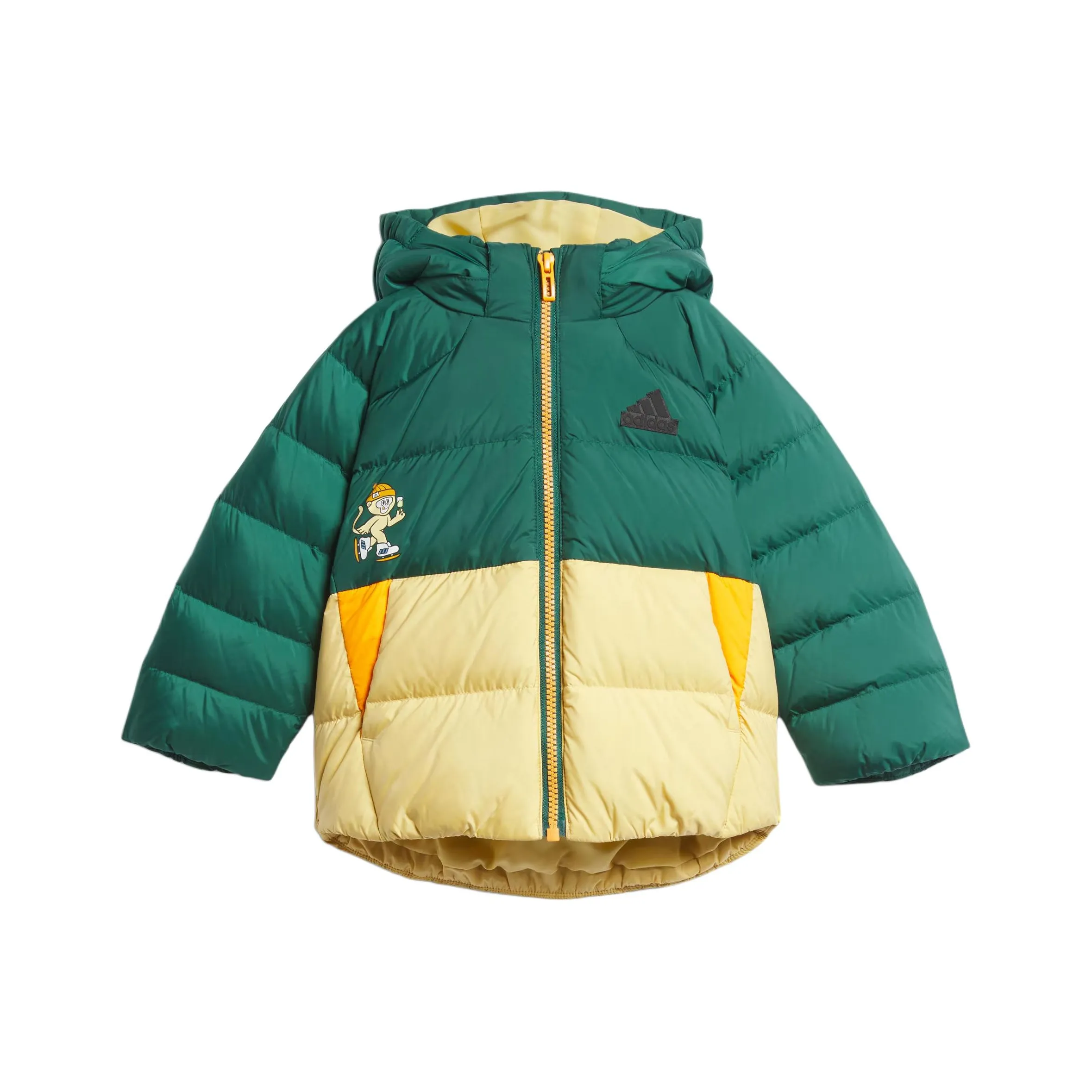 Adidas Хлопковый пуховик Z.N.E. Лесной зеленый для малышей и детей дошкольного возраста