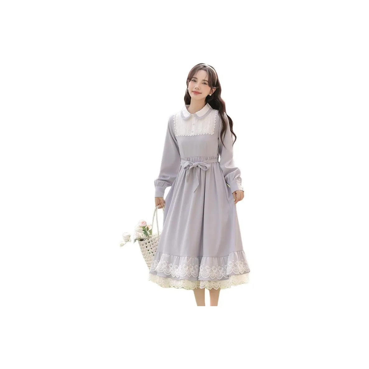 MM Long Sleeved Dress Women's Blue