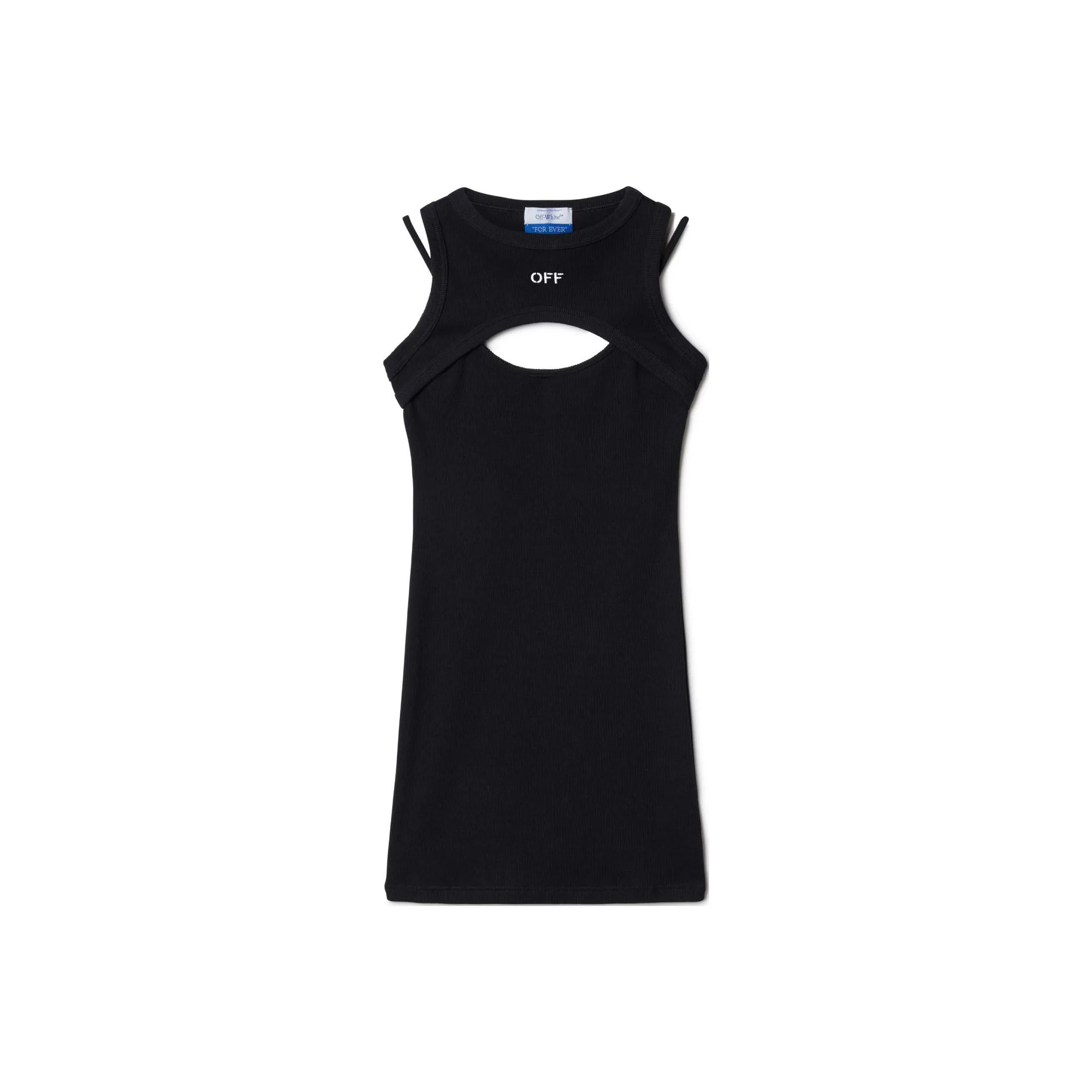 OFF WHITE Logo print Cut out Minidress