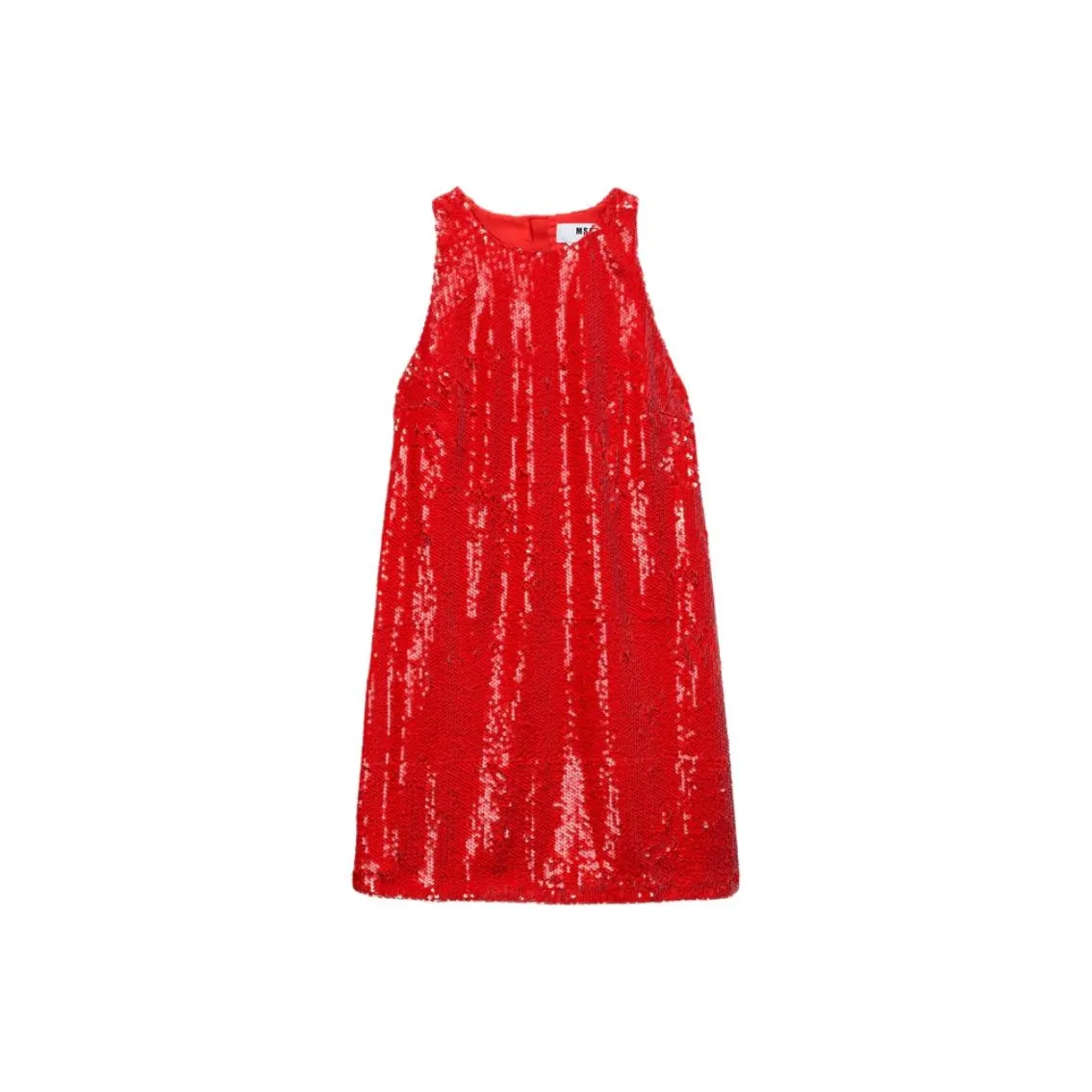 MSGM Sequined Crewneck Mini Dress