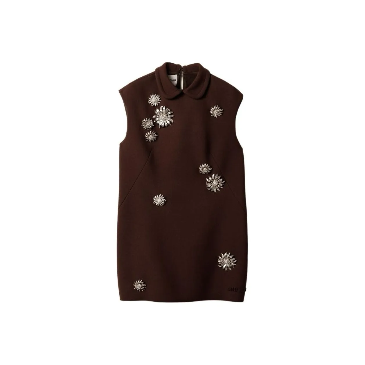 MIU MIU Sleeveless Dress Women's Cocoa Brown