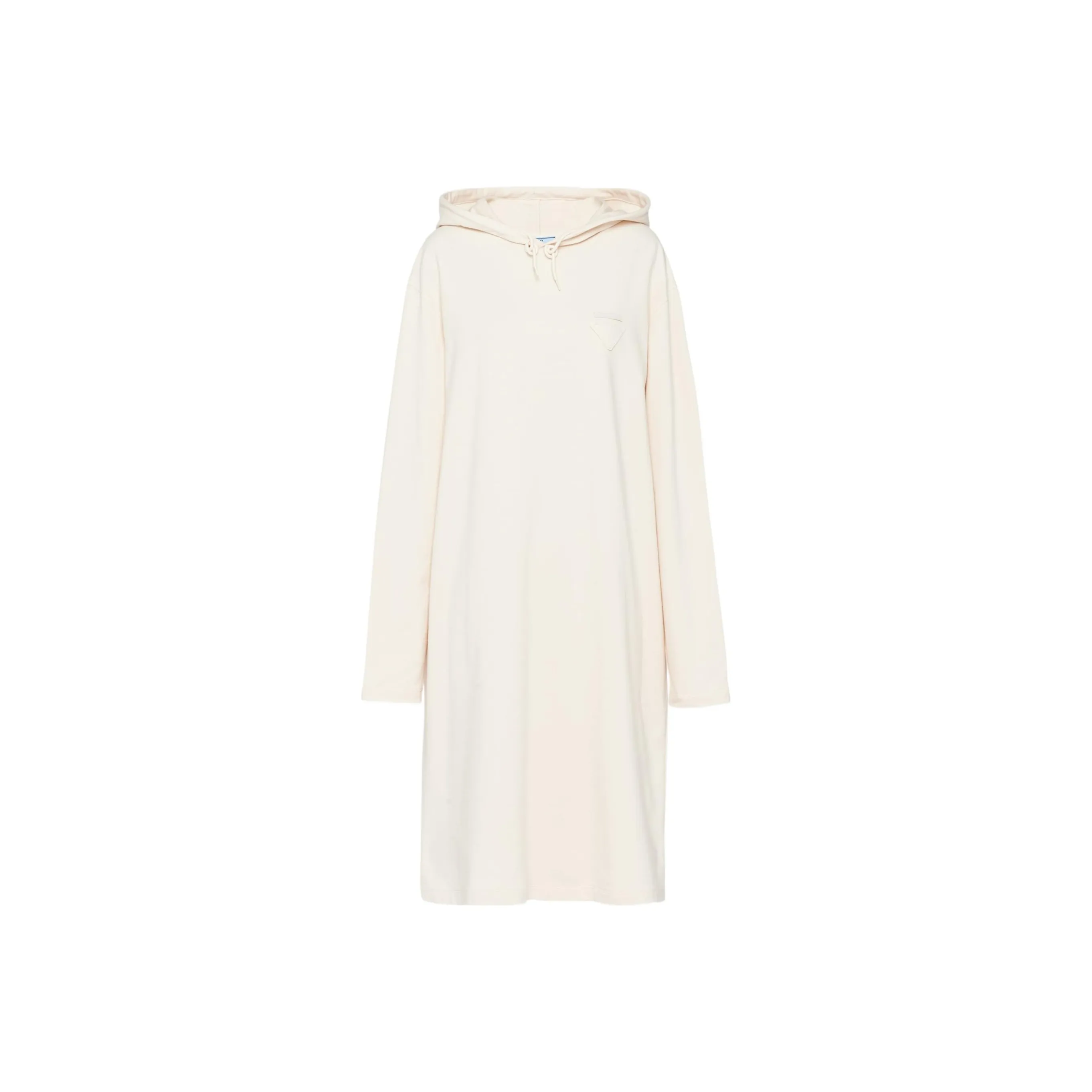 PRADA Triangle Logo Drawstring Hooded Dress