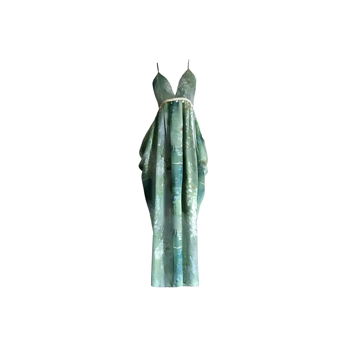 DOSOHEB Slip Dress Women's Green