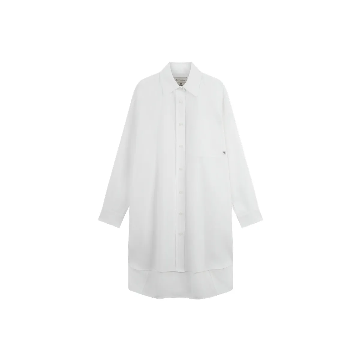 CALVIN KLEIN SS25 Long Sleeved Dress Women's Moon White
