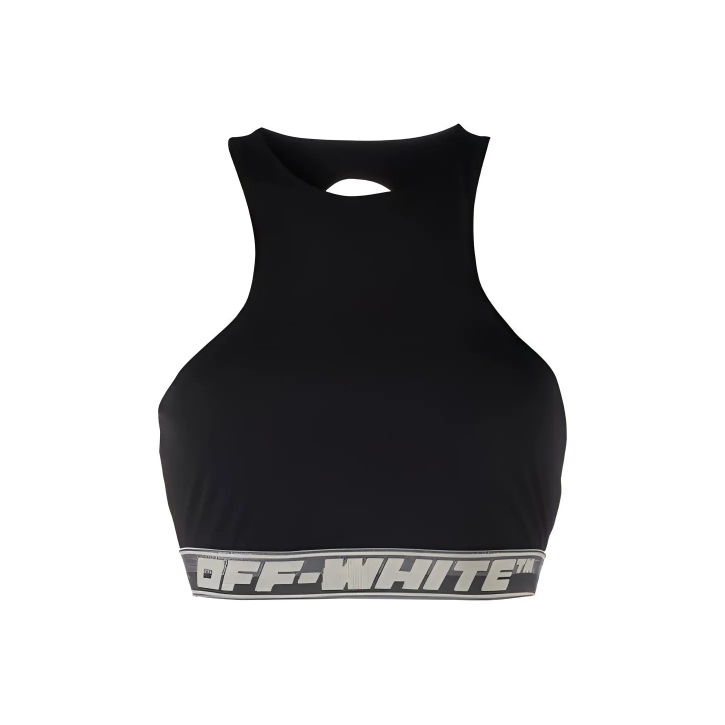 OFF WHITE Logo Band Sports Bra Black