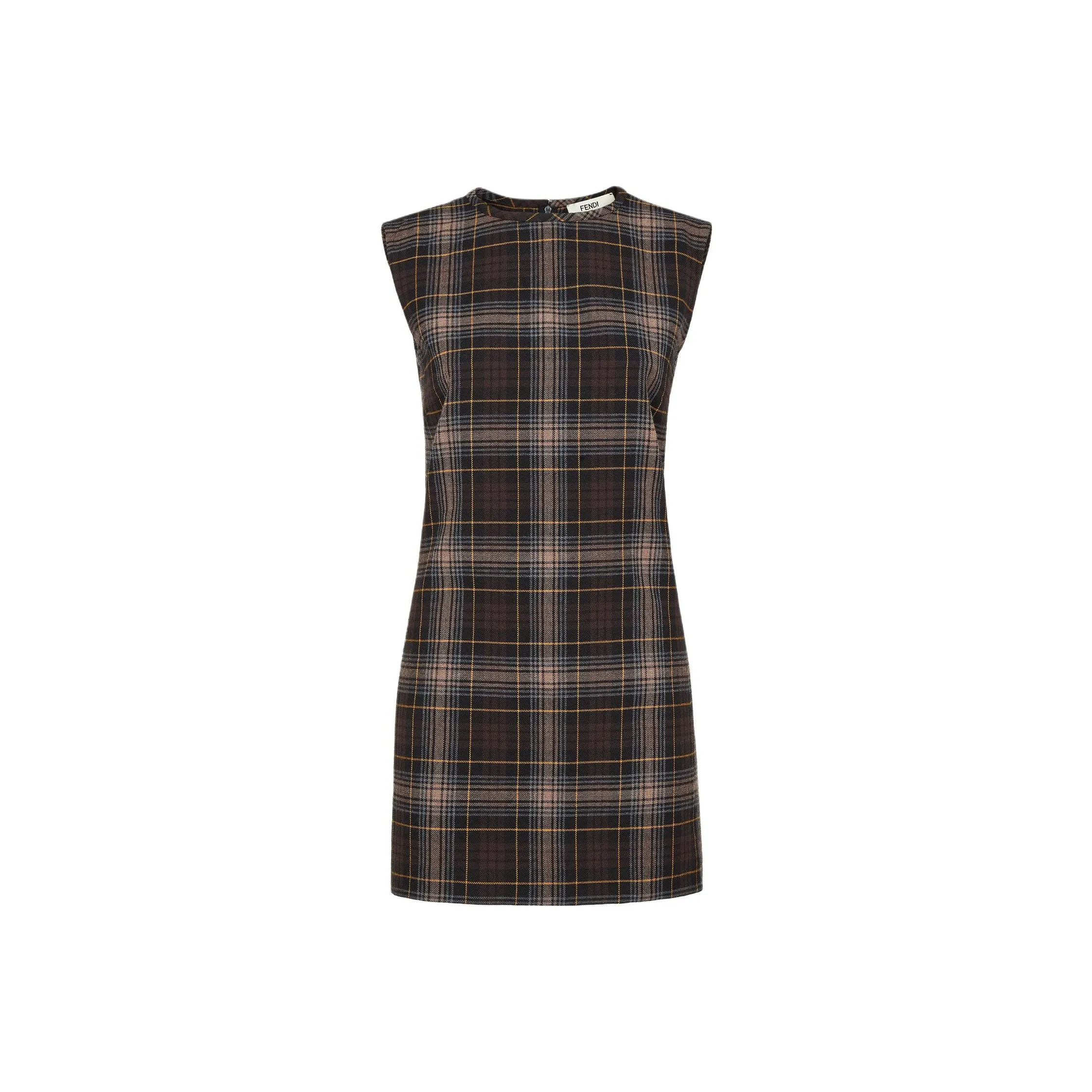 FENDI Tartan Sleeveless Mini Dress